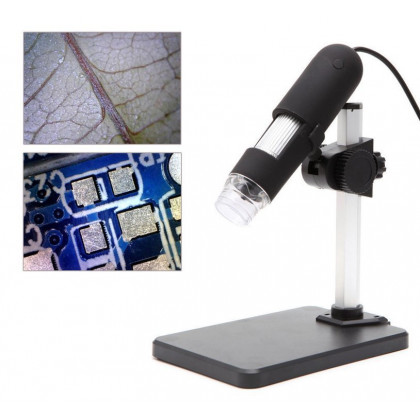 USB Digitálny mikroskop s lupou 8 LED, zväčšenie 800x