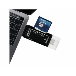 Univerzální čtečka karet SD microSD TF Micro USB USB-C OTG 5v1