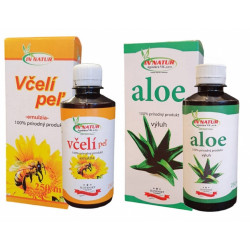 Včelí pyl + extrakt z Aloe Vera, 100% přírodní koncentrát, 250 ml