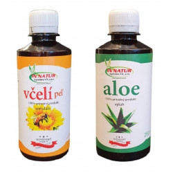 Včelí pyl + extrakt z Aloe Vera, 100% přírodní koncentrát, 250 ml