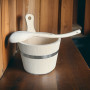 Vedro do sauny s naberačkou s rúčkou z dreva,32 x 25 cm, 6L