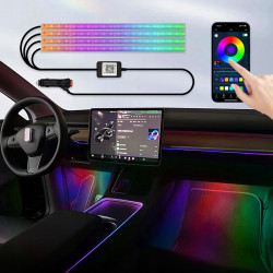 Inteligentní LED osvětlení interiéru auta s aplikací
