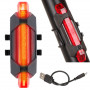 Vodeodolné nabíjateľné LED svetlo na bicykel USB, tachometer,el. zvonček CBL-1X