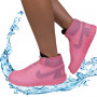 Vodeodolné návleky na tenisky silikónové elastické Raincover for Sneakers ružové S