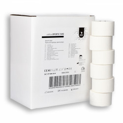 Bavlněná páska Sportovní páska bílá, 3,8cm x 9,1m, 36ks