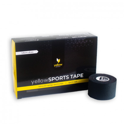 Bavlnené tejpovacie pásky Sports Tape Black, 3,8cm x 9,1m, čierne, 6ks