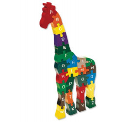 Žirafa - vzdělávací dřevěné puzzle s čísly