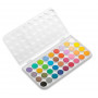 Sada akvarelových barev - 36 prémiových barev - 12stránkový blok - 6 štětců, 43 ks