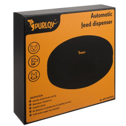 Automatický dávkovač krmiva pro domácí zvířata, 6 porcí, černý