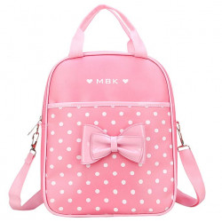Školní aktovka - batoh s mašlí pro dívky SET, růžová
