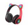 Bezdrátová sluchátka Cat Ears, červená