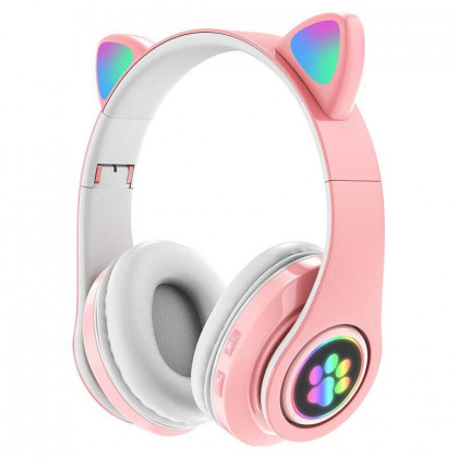 Bezdrôtové slúchadlá Cat Ears, ružové