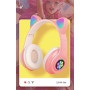 Bezdrátová sluchátka Cat Ears, růžová