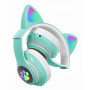 Bezdrátová sluchátka Cat Ears, tyrkysová