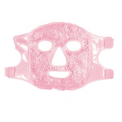Chladivá gelová maska na obličej, hřejivý a relaxační gelový zábal, Hot Cold Therapy, růžový