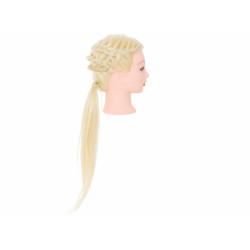 Cvičení hlavy s přírodními vlasy 60-70 cm blond