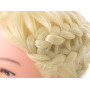 Cvičná hlava s prírodnými vlasmi 60-70 cm blond