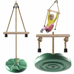 Dětská zahradní houpačka 30 cm, Disc Swing, zelená