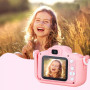 Detský digitálny fotoaparát psík so selfie kamerou a pamäťovou kartou 8GB,  ružový