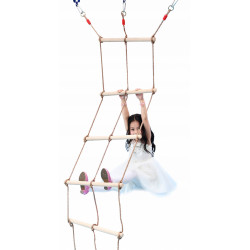 Dětský provazový žebřík 180 cm, dřevěný
