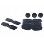 Fitness svalový stimulátor EMS 3ks, černý a modrý