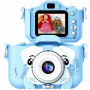 Detský digitálny multi fotoaparát psík so selfie kamerou, modrý
