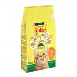 Friskies INDOOR granule s kuřecím masem a zeleninou pro kočky 10 kg