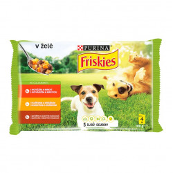 Friskies Dog Adult Multipack hovězí, kuřecí, jehněčí v želé 4 x 100 g
