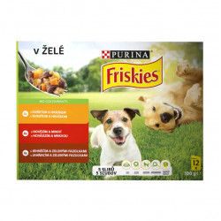 Friskies Dog Adult Multipack hovězí, kuřecí, jehněčí v želé 12 x 100 g