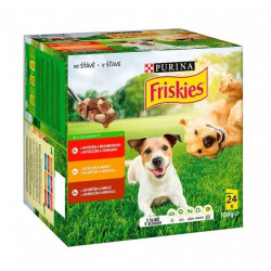 Friskies Dog Adult Multipack hovězí, kuřecí, jehněčí ve šťávě 24 x 100 g
