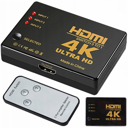 HDMI Prepínač s diaľkovým ovládaním