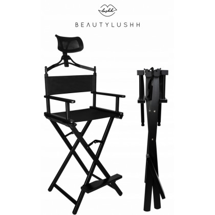Hliníková skladacia kozmetická stolička s opierkou hlavy Beautylushh