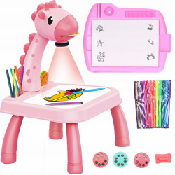 Hudební kreslící projektor, růžová žirafa