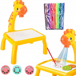 Hudební kreslící projektor, žlutá žirafa