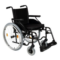 Ocelový invalidní vozík Cruiser2, šířka sedadla 48 cm, černý