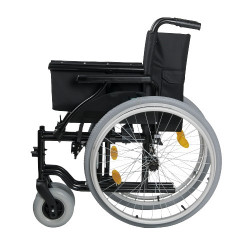 Ocelový invalidní vozík Cruiser2, šířka sedadla 48 cm, černý