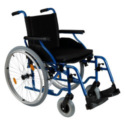 Ocelový invalidní vozík Cruiser2, šířka sedadla 48 cm, modrý