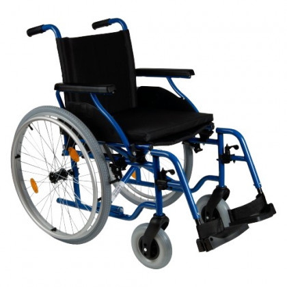 Oceľový invalidný vozík Cruiser2, šírka sedadla 48 cm, modrý