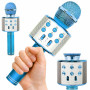 Karaoke mikrofón s reproduktorom, modrý
