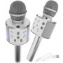 Karaoke mikrofon s reproduktorem, stříbrný