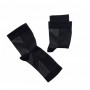 Kompresné ponožky na členok s otvorenou špičkou, čierne - S/M