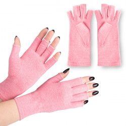 Kompresní rukavice proti bolesti kloubů, M, růžová