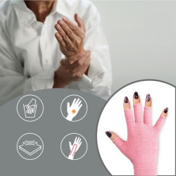 Kompresní rukavice proti bolesti kloubů, M, růžová