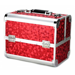 Kosmetický kufřík 30,5 x 20,5 x 25 cm červený