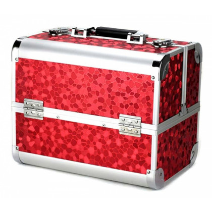 Kozmetický kufrík 30,5 x 20,5 x 25 cm červený