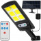 Solárne LED svietidlo PIR 4 - COB LED + ovládač + držiak
