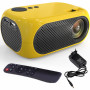 Malý prenosný LED projektor, žltý