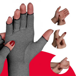 Kompresní rukavice proti bolesti kloubů, M, šedá