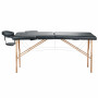 Skládací dřevěný masážní stůl Dřevo, černá barva