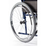 Oceľový invalidný vozík - šírka sedadla - 46 cm, modrá